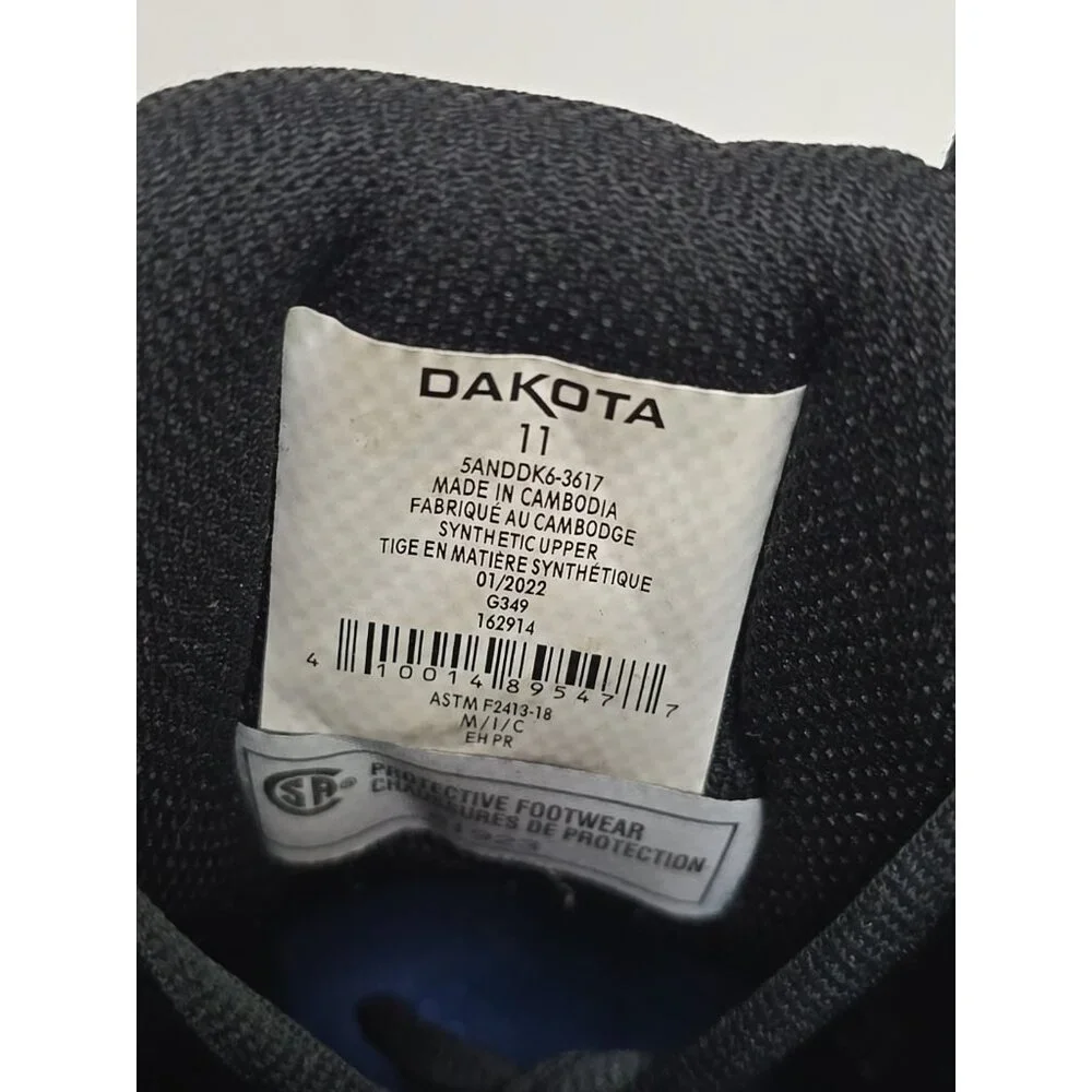 Dakota Men's 3617 Mid-Cut Quad Lite Steel Toe Steel Plate Shoes Black Size 11M